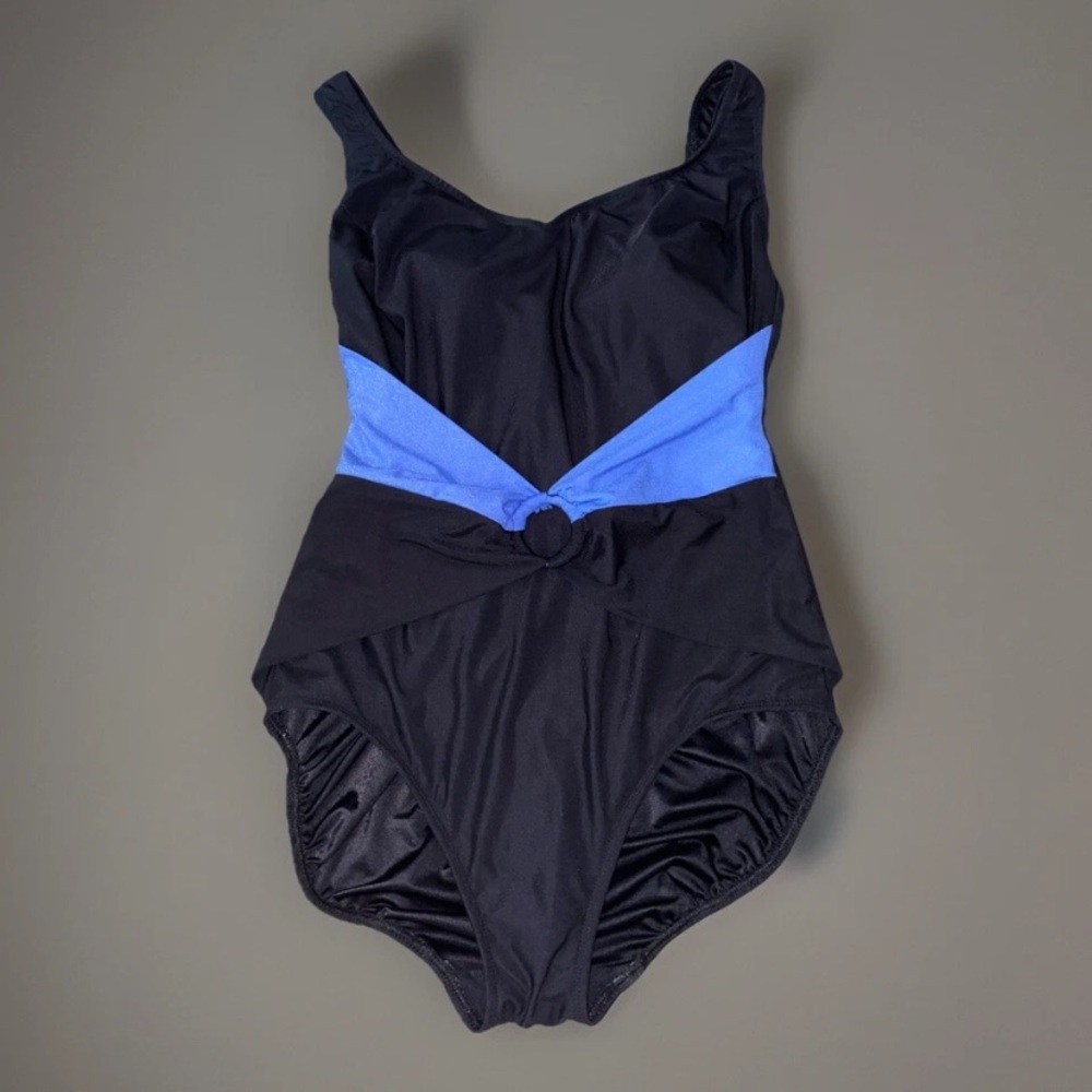 Longitude Size 14 Black One Piece Swimsuit Size 14